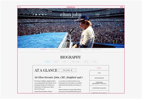 official elton john website